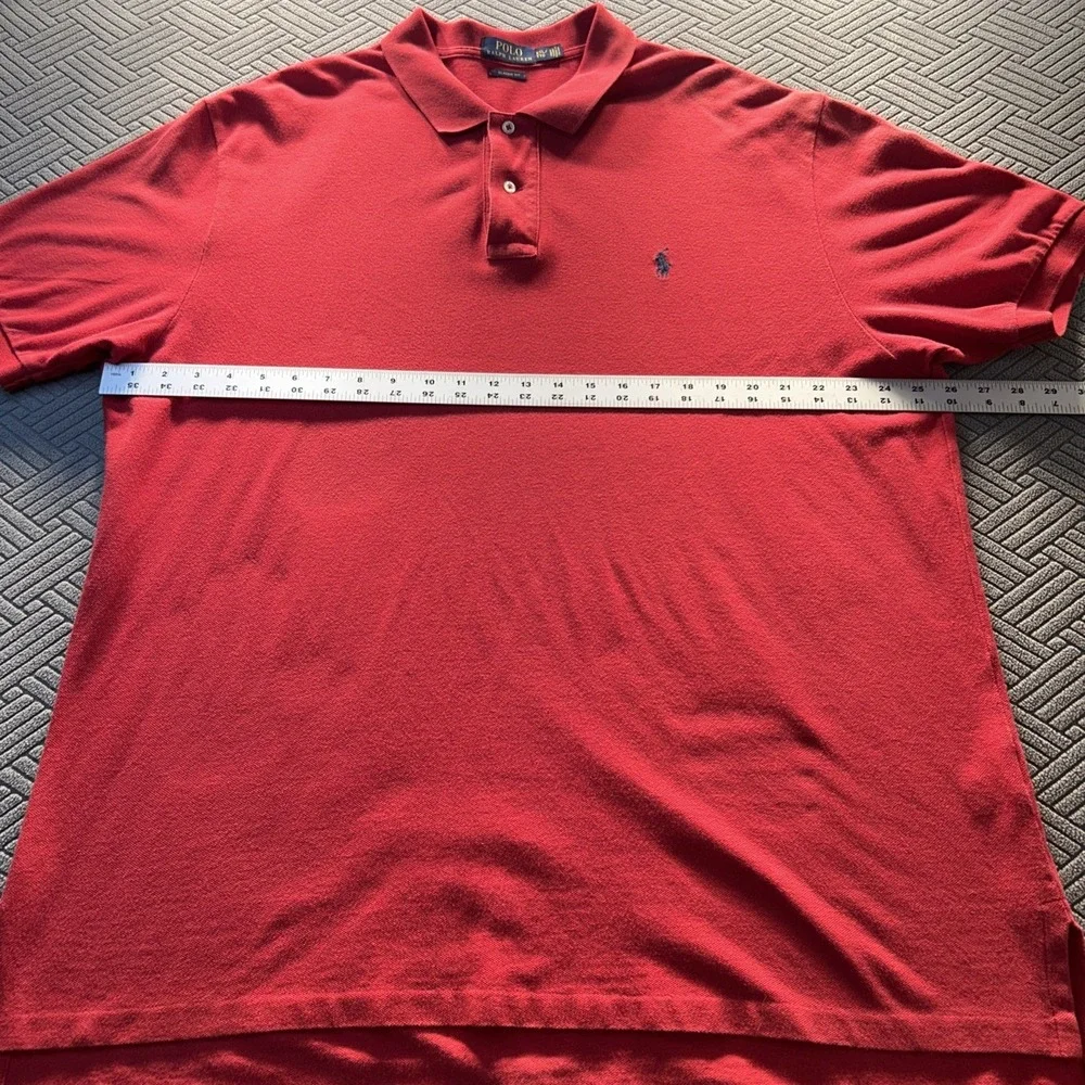 Polo Ralph Lauren Men XXL Short Sleeve Polo Shirt Red 100% Cotton